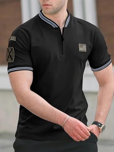 Lymio Men's Polo T-Shirt - Black & Olive Green - Image 2