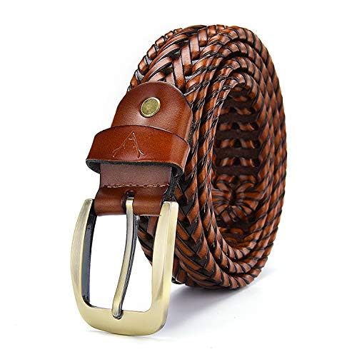 VOGARD Mens Braided Genuine Leather Belt - Image 2