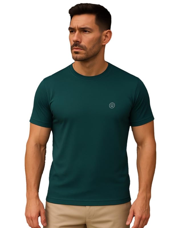 CHKOKKO Men's Quick Dry Gym T-Shirt - Bottlegreen