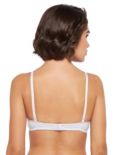 Clovia Women's Cotton Lightly Padded Non-Wired Demi Cup T-Shirt Bra - Grey - Image 4