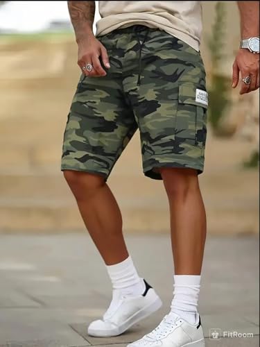 Lymio Men Shorts Cotton Casual Green - Image 2