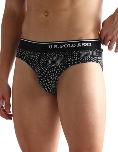 U.S. POLO ASSN. Men's Cotton Blend Briefs - Black - Image 2