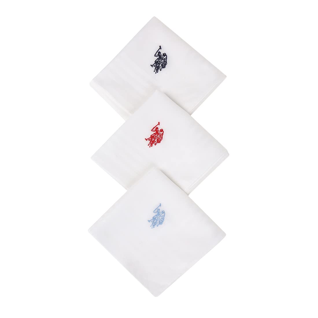U.S. POLO ASSN. Men Cotton Handkerchief - White