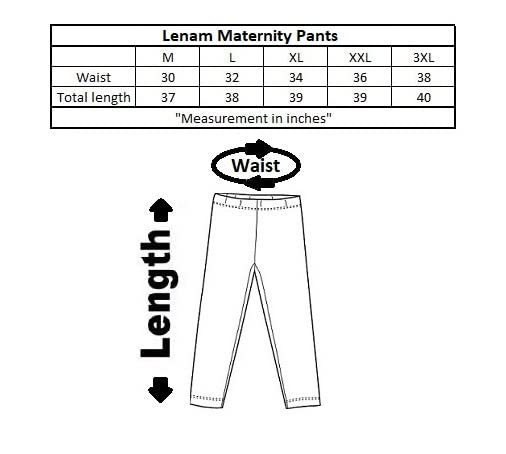 LENAM Women Maternity Pants - Soft Cotton Lycra - Image 3