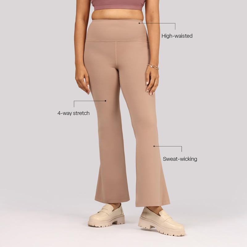 BlissClub Women's Flare Pants - High Waist Stretch - Image 4