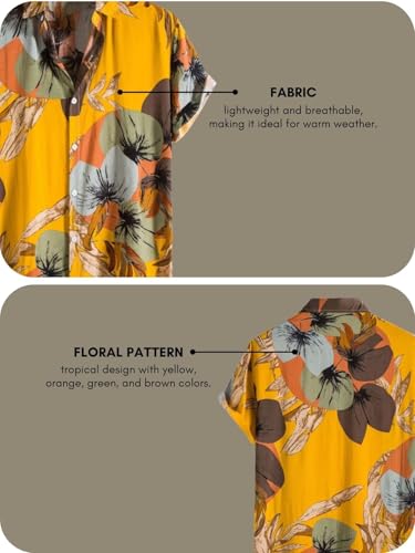 DHRUVI TRENDZ Mens Casual Shirt - Yellow - Image 4