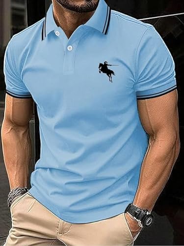 Lymio Men's Polo T-Shirt - Skyblue - Image 2