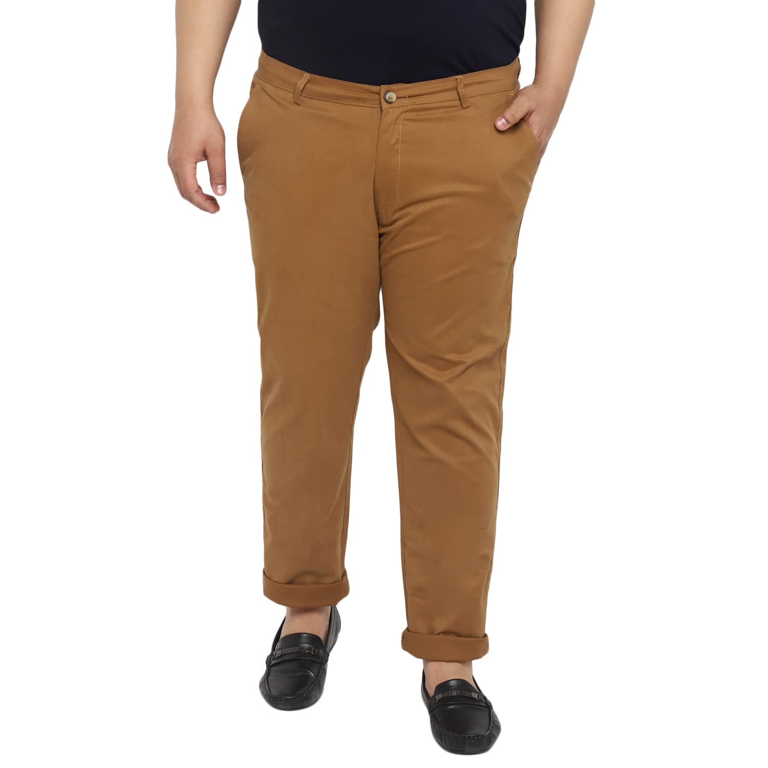 Urbano Men's Dark Khaki Chinos