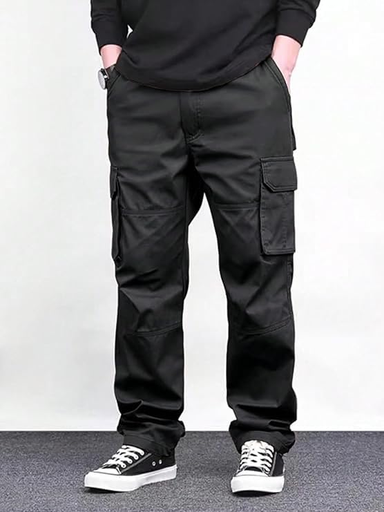 LOUIS SENSE Men's Black Cargo Pants - Image 3