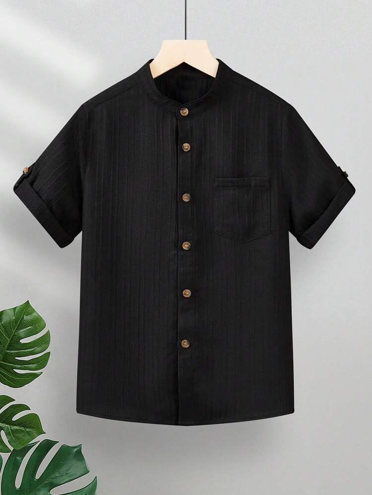 TAGAS Boys Tropical Forest Digital Print Shirt - Image 3