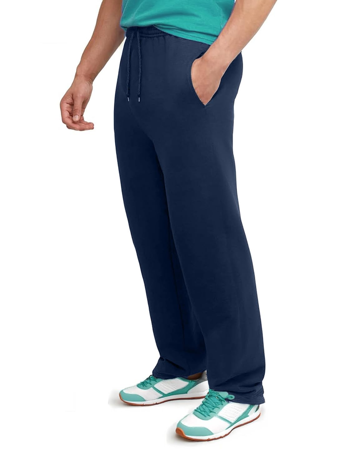 NOBERO Men's Navy Blue Straight Fit Joggers - Image 5