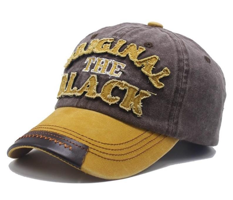 BRANDONN Casual Cotton Cap for Men & Women - Grey Yellow