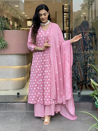 Pinkmint Women's Anarkali Kurta Set - Pink - Image 3