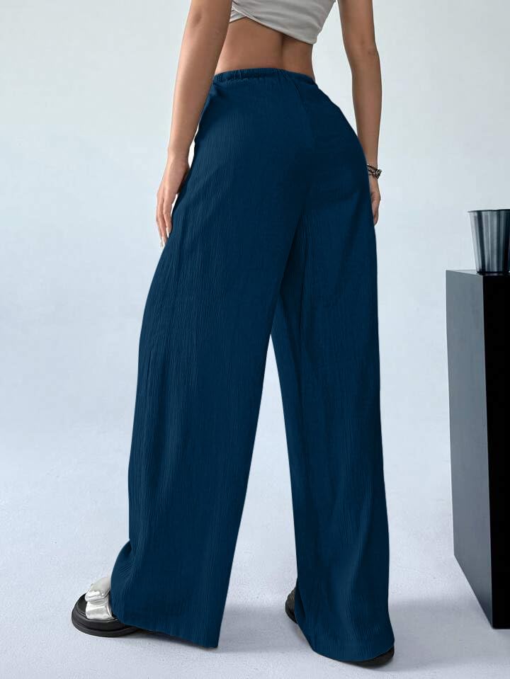 GRECIILOOKS Women's High-Waist Trouser - Dark Blue - Image 2