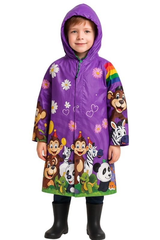 Krystle Kids Purple Raincoat for Boys & Girls
