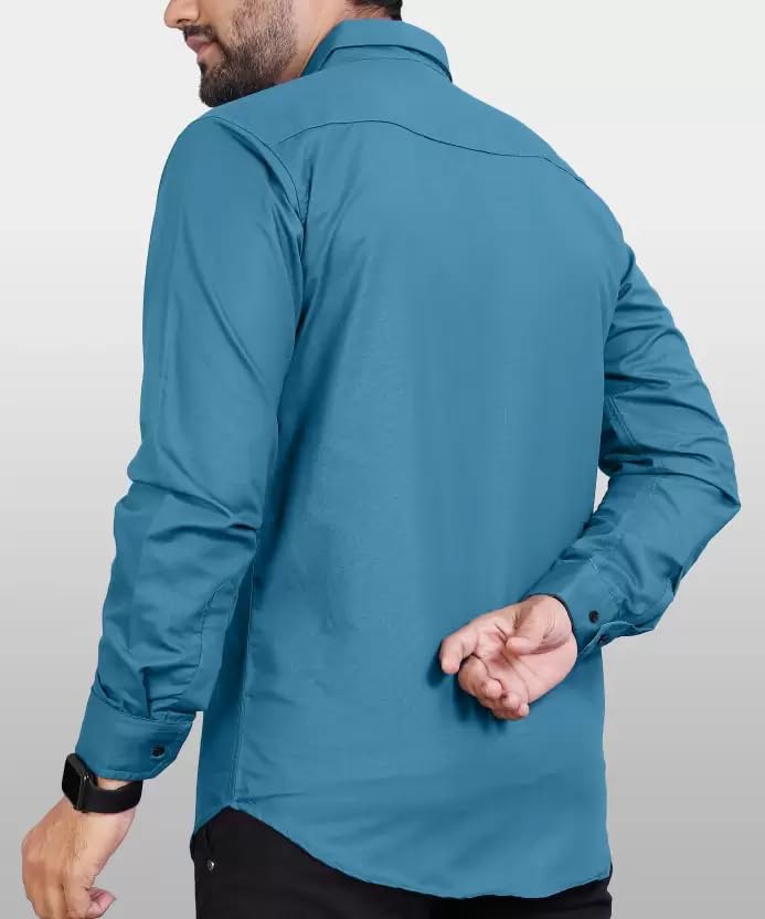 CB-COLEBROOK Teal Casual Shirt for Men - Image 2