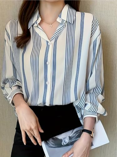 TADKEE Women Cotton Blend Striped Shirt - Image 3