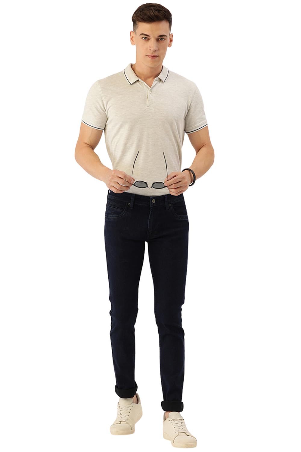 Peter England Men's Stretchable Jeans - Deep Navy - Image 4