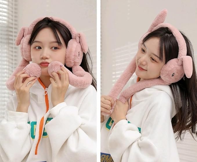 BeFall Bunny Ear Muffs for Women & Kids - Soft Pink - Image 2