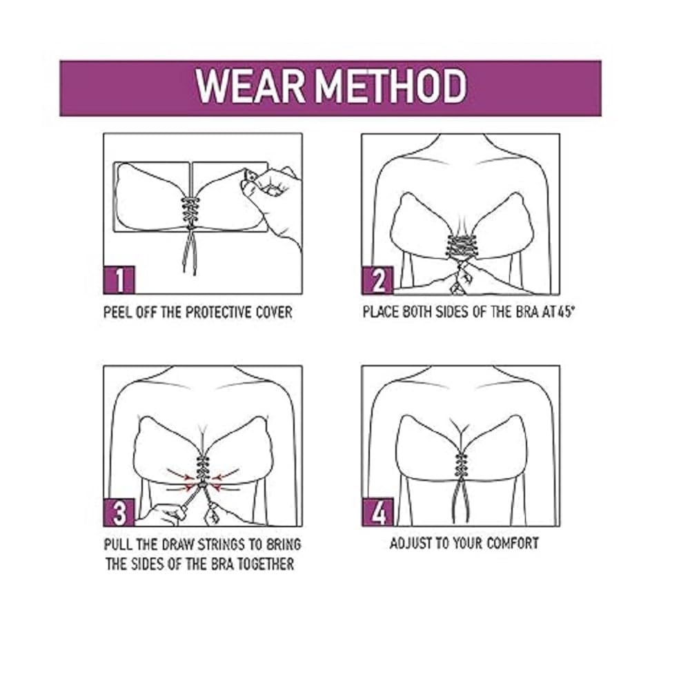 GarbGlide Invisible Sticky Strapless Bra - Nude - Image 4