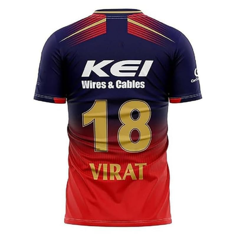 Virat Kohli Jersey for Kids & Boys - Multicolour - Image 3
