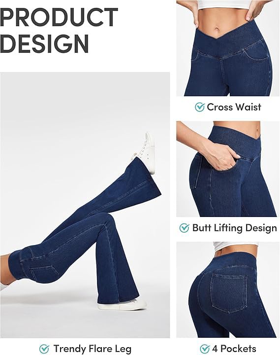 ADBUCKS Flare Jeans for Women - Image 3