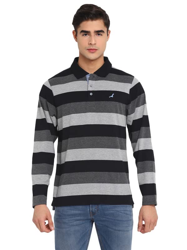 American Crew Striped Polo T-Shirt for Men