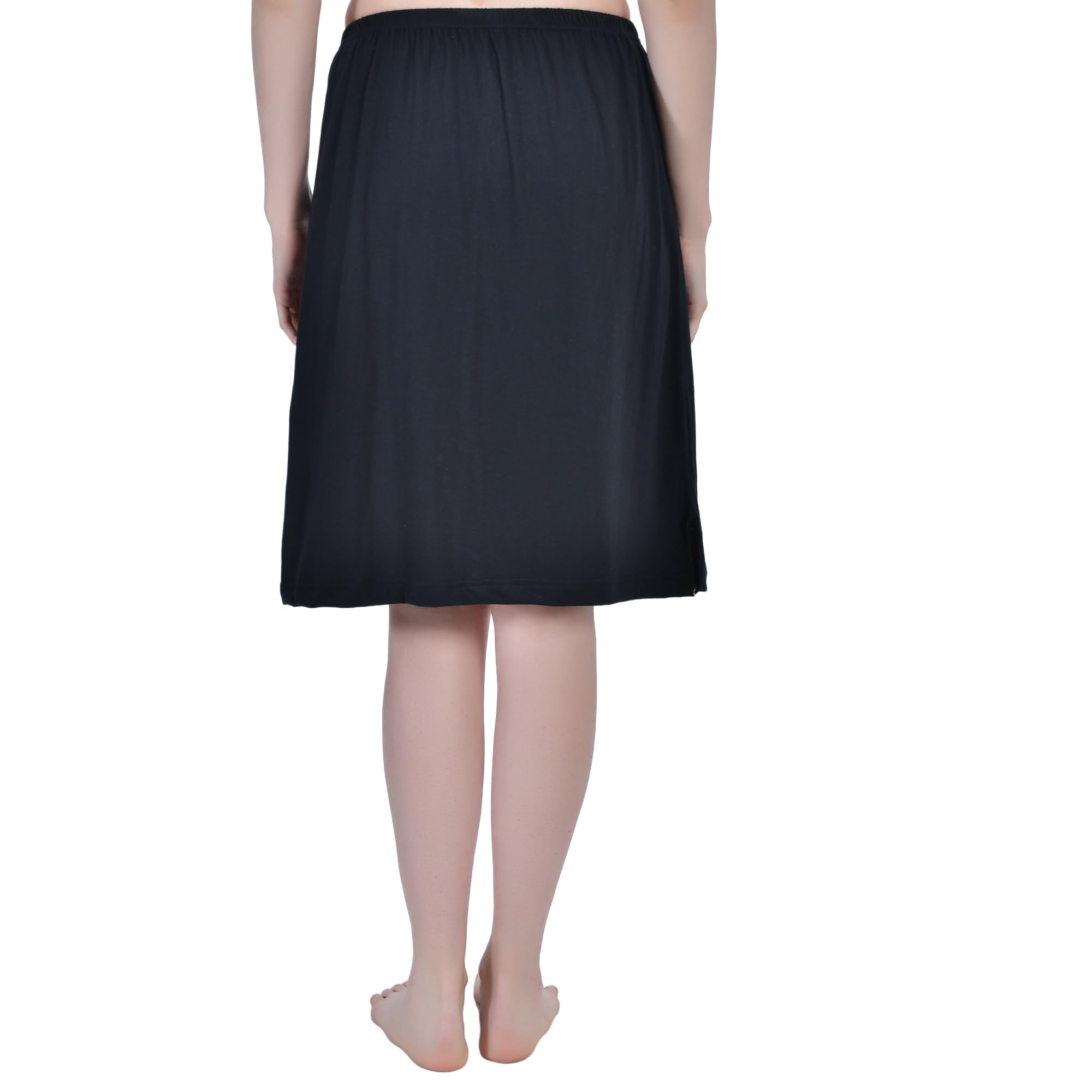 Aimly Women's Cotton Knee Length Skirt - Black - Image 3