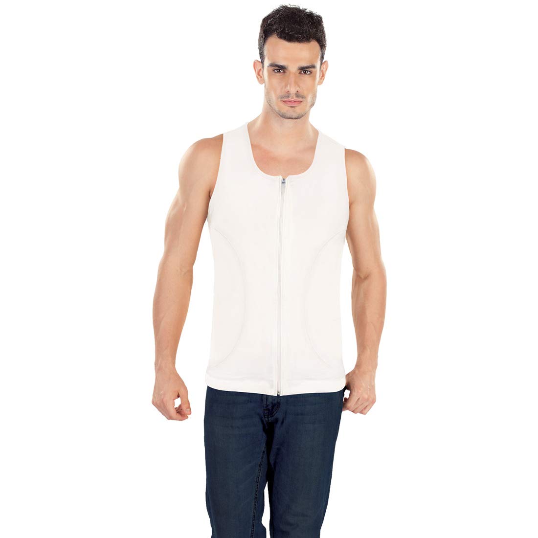 dermawear Men Gynaecomastia Shapewear Vest - White