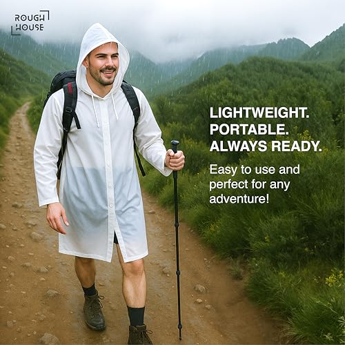Roughhouse Translucent Waterproof Poncho Unisex - Image 4