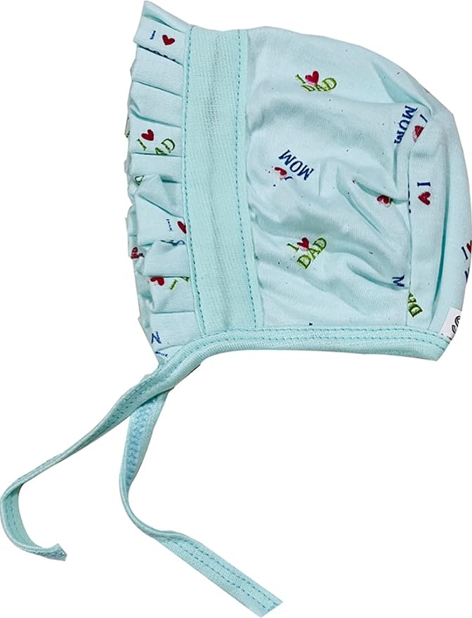 KmCho Newborn Baby Jalar Cap - Printed Cotton - Image 2