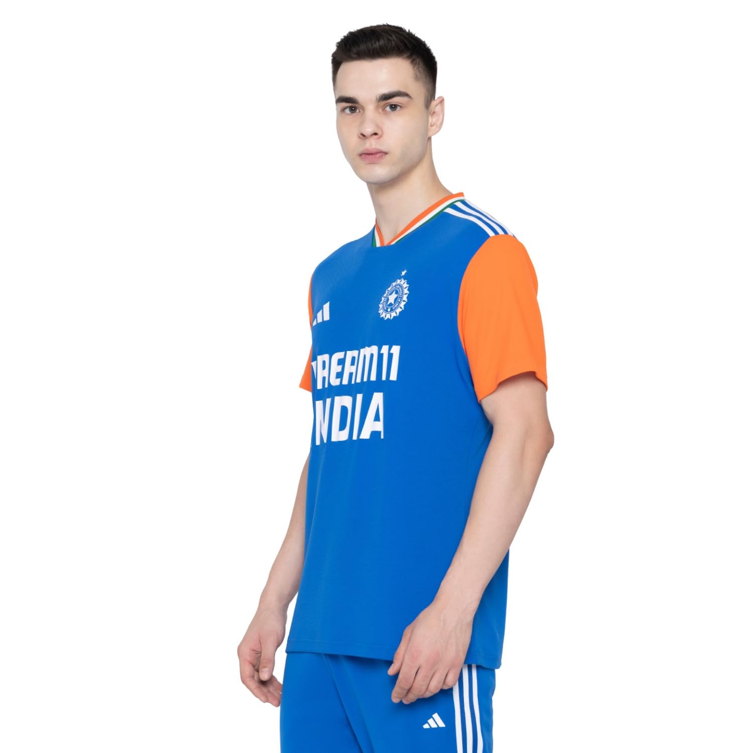 Adidas Men's India Cricket Jersey T-Shirt - Image 3