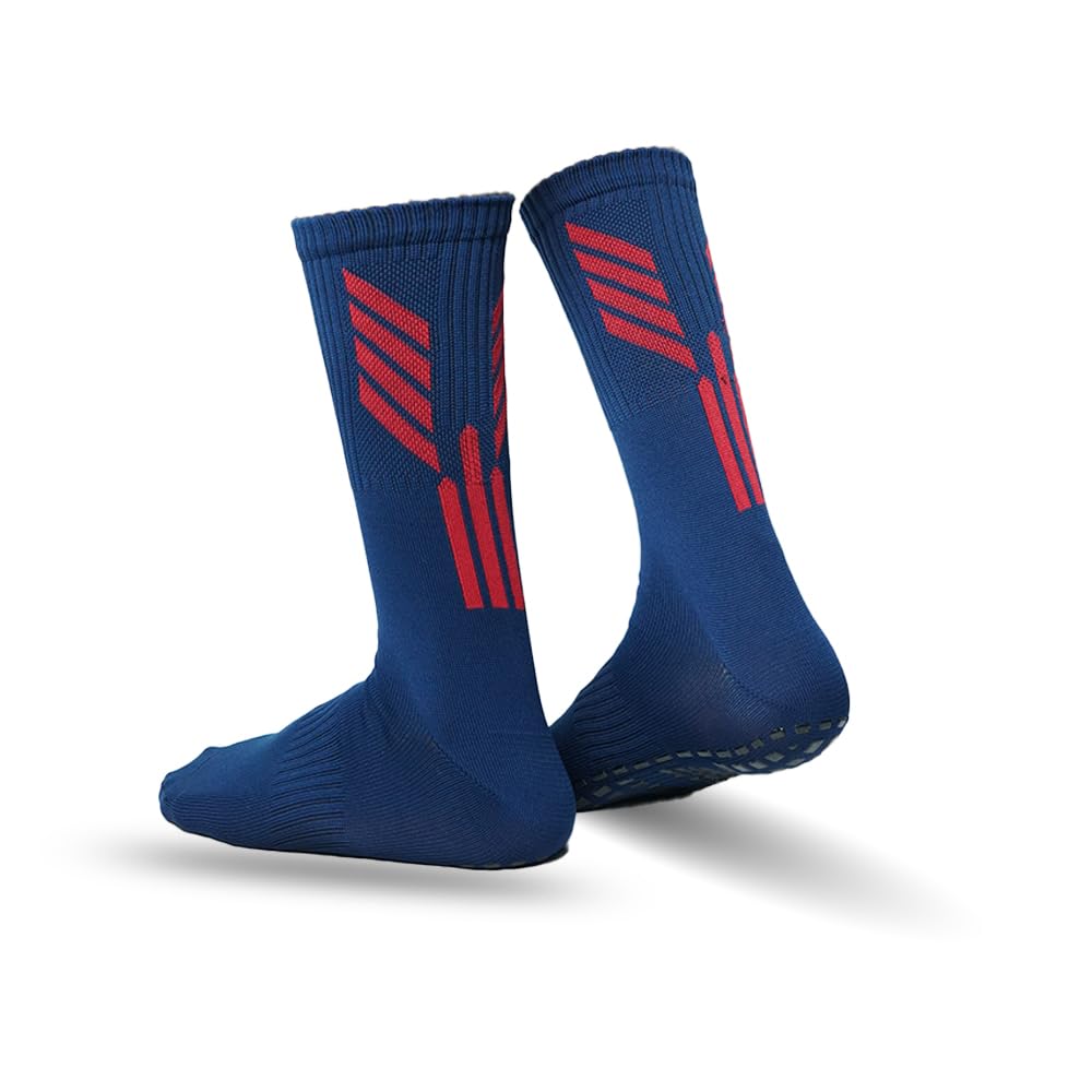 Mizaki Anti-Slip Football Socks for Men & Women - Dark Blue - Image 2