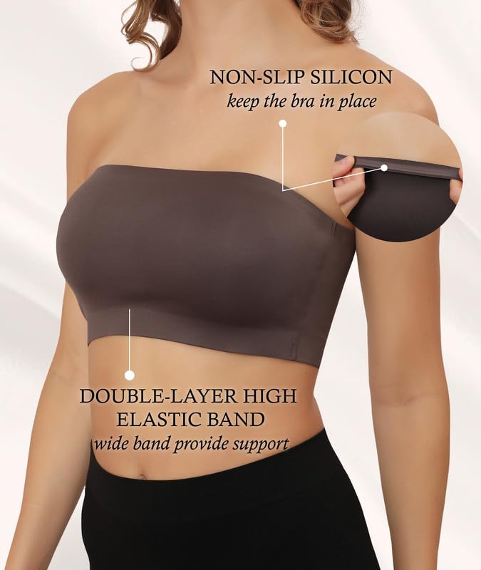 GLAMORAS Non-Padded Tube Bra for Women - Image 3