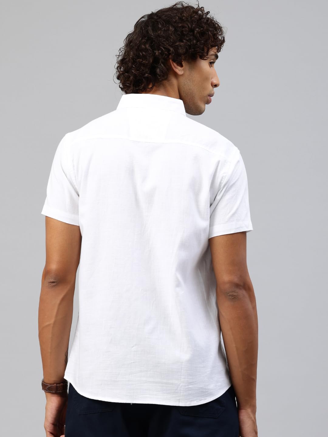 Majestic Man Casual Shirt - Milky White - Image 4
