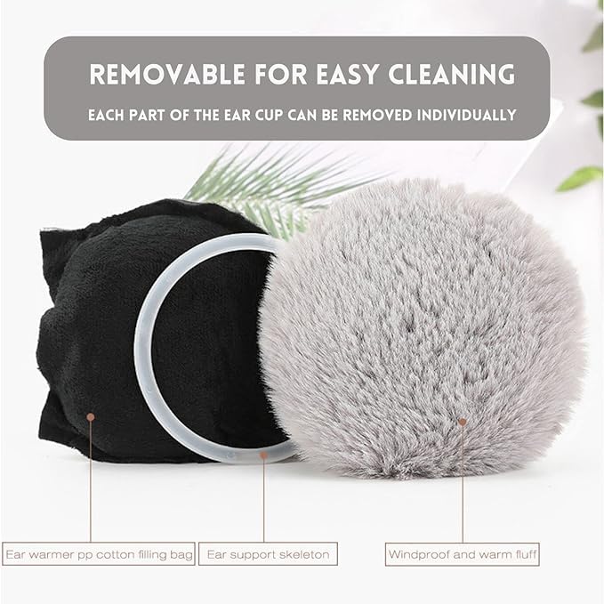 Pink Cable Knit Earmuffs for Women - Image 4