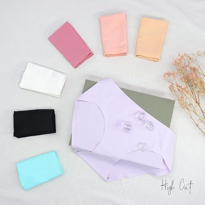 LOURYN Women's Seamless High Cut Briefs - Multicolour - Image 4