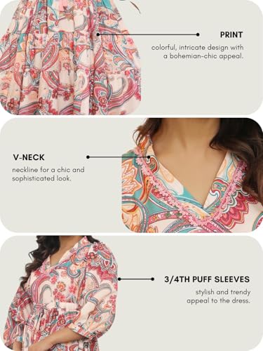 Multicolour Rayon Western Dress for Women - Image 4