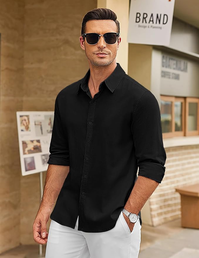 CB-COLEBROOK Men's Long Sleeve Shirt - Black - Image 2