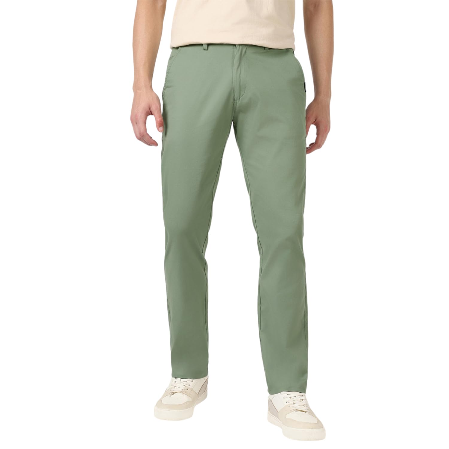 Urbano Men's Green Casual Trousers