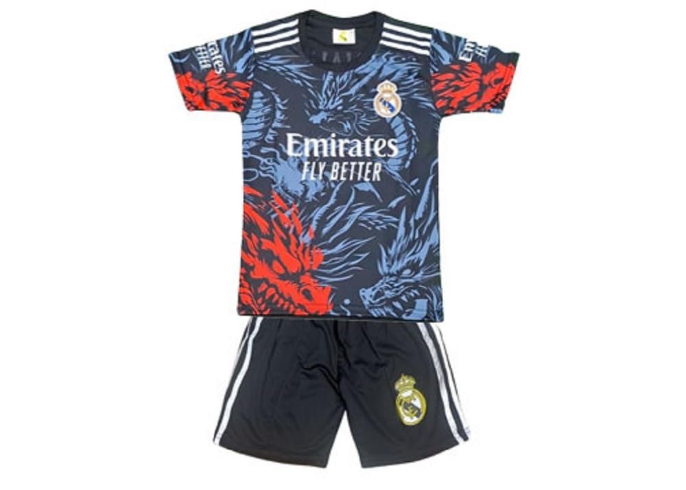 Real Madrid Ronaldo Kids Jersey Set - Red - Image 3