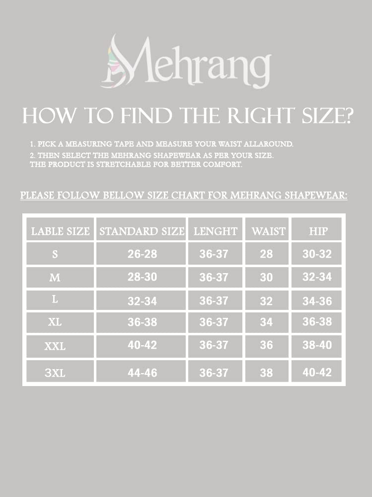 Mehrang Women Stretchable Saree Shapewear - Black - Image 5