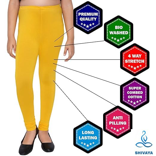 SHIVAYA Green Leggings for Girls - Image 3
