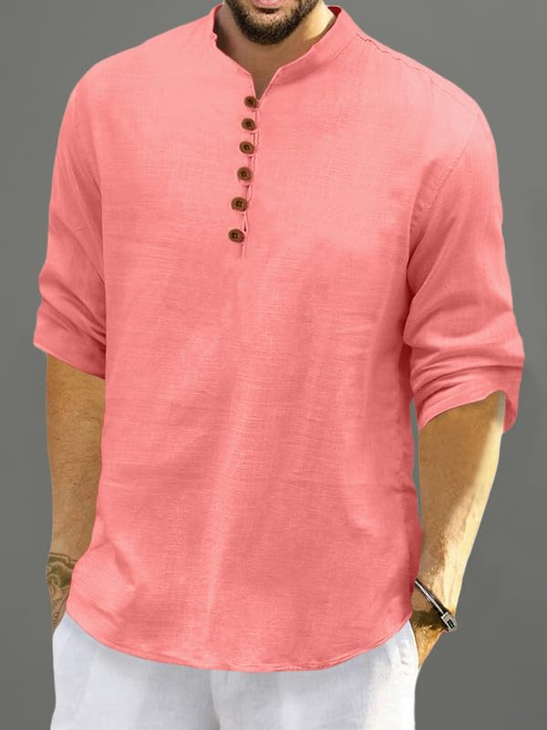 ROYALSCOUT Men's Peach Kurta - Image 5