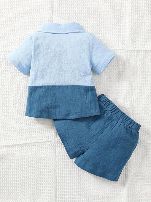 URBAN OX Boys Poly Cotton Solid Co-Ords Set - Multi-Color - Image 3