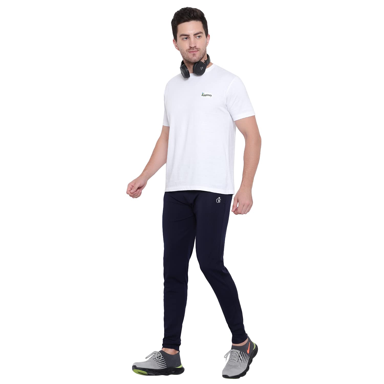 BLUE STAR SHARK Men's Track Pants - Blue - Image 4