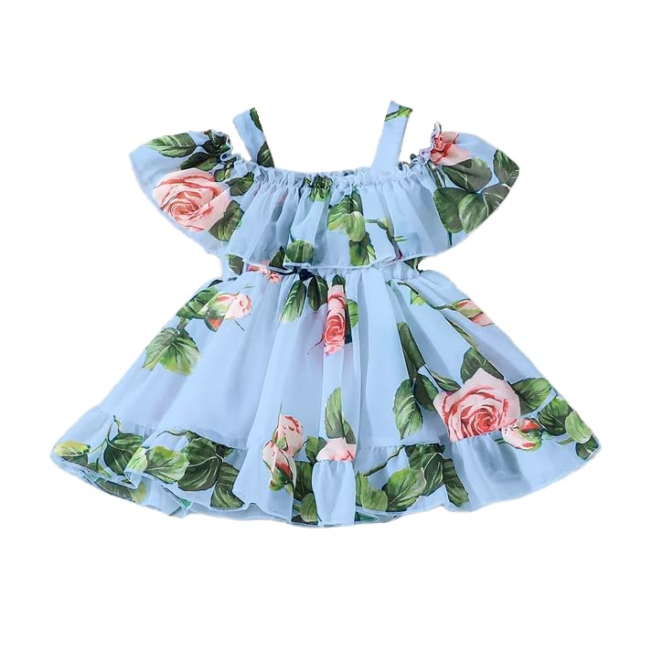 Dharmikaay Georgette Floral Frock Dress for Girls