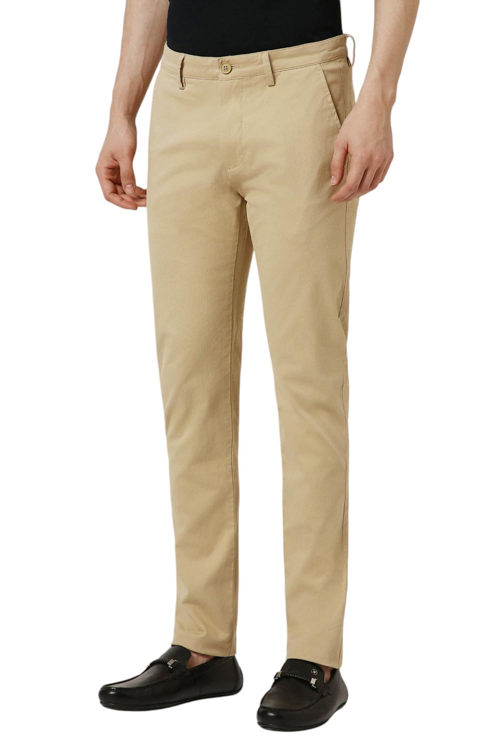 Peter England Beige Casual Trousers for Men - Image 2