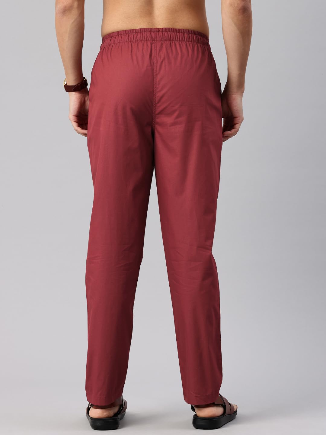Majestic Man Pyjama Bottoms for Men - Maroon - Image 4