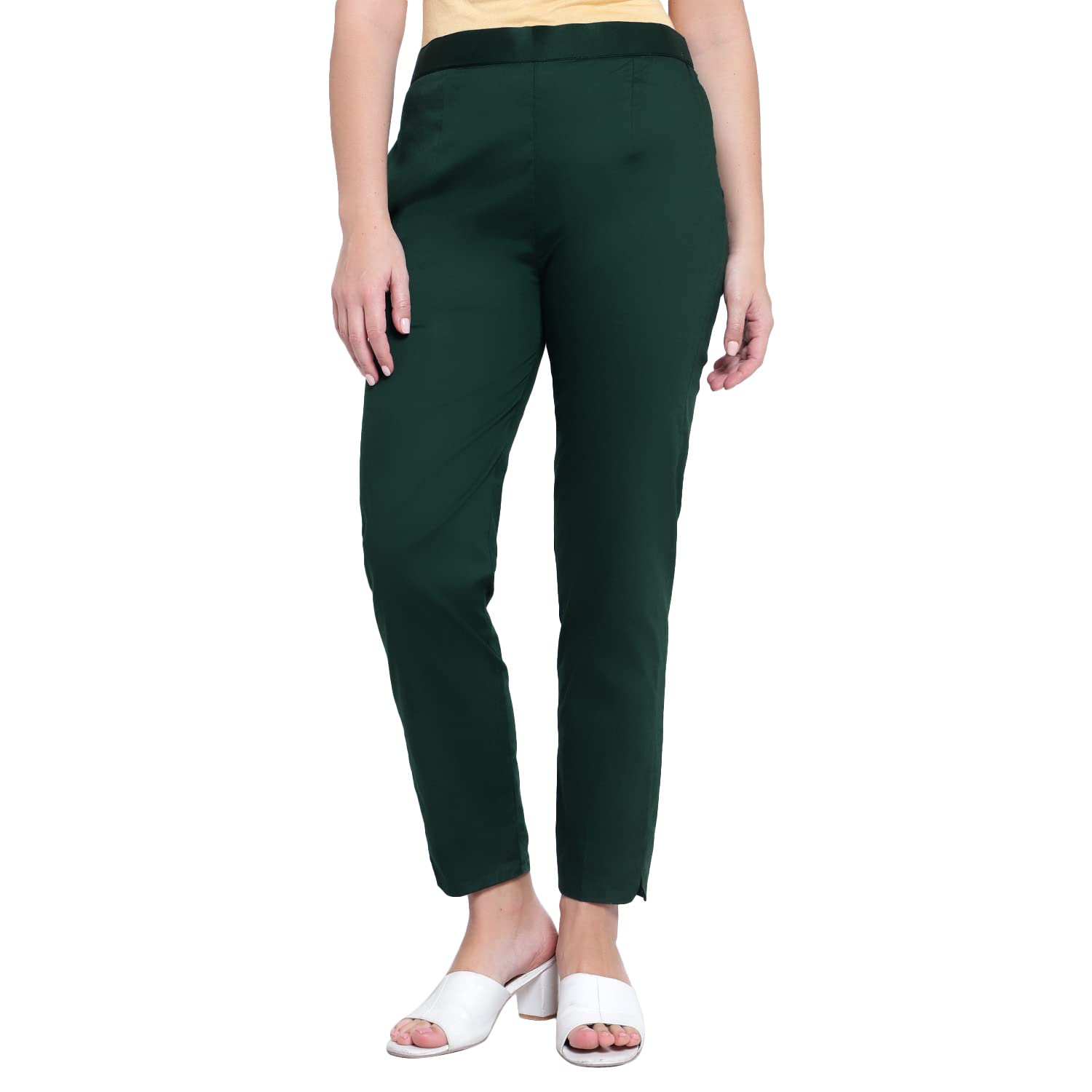 Stretchable Lycra Cigarette Pants for Women